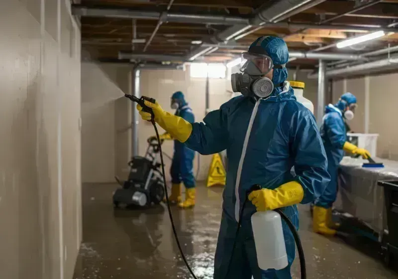 Basement Sanitization and Antimicrobial Treatment process in Capron, IL